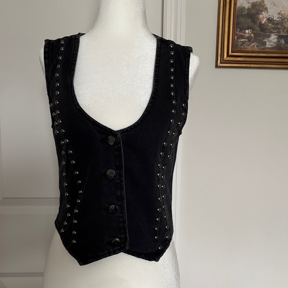 Stoosh Black Studded Women's Blouse - Picture 2 of 6